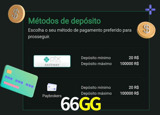 O cassino 66GG oferece uma grande variedade de métodos de pagamento